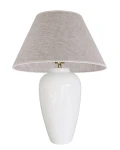 Lampa stołowa z lnianym abazurem BONA duża lampa na stół