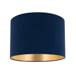Abażur do lampy w kształcie walca 30cm granatowy welur 9W E27 30 wys 20 