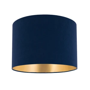 Abażur do lampy w kształcie walca 30cm granatowy welur 9W E27 30 wys 20 