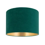 Abażur do lampy w kształcie walca 30cm zielony welur 9W E27 30 wys 20  