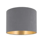 Abażur do lampy w kształcie walca 30cm szary welur 9W E27 30 wys 20    