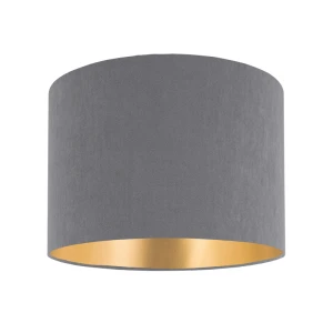 Abażur do lampy w kształcie walca 30cm szary welur 9W E27 30 wys 20    