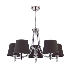 Żyrandol z abażurami 5-ramienny GALAKTIK CHROM 11255/5/J