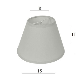 ABAŻUR do lampy stożek 1S-E14 popiel 8/15 wys 11 