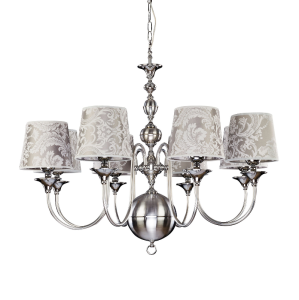 Żyrandol z abażurami 8-ramienny BATUN 11610-BM 8 CH/J chrom