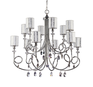 Żyrandol z kryształkami 12-ramienny DELFA 11596-DE 12/J