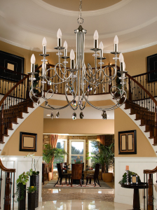 Żyrandol z kryształkami 12-ramienny DEKOR 11599-DK 12/J