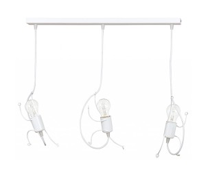 Zwis potrójny nowoczesny biały BOBBI 538/3/E 