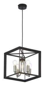 Nowoczesna czarna lampa do jadalni MEYE 11764 MAY CZ/J 4-punktowa